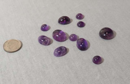 Amethyst Round & oval Cabochon Assorted sizes