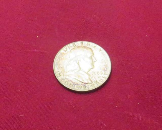1959 Ben Franklin 1/2 dollar