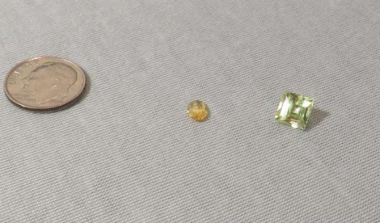 Ametrine Purple/yellow Emerald cut Faceted 10.50mm x 9.25mm