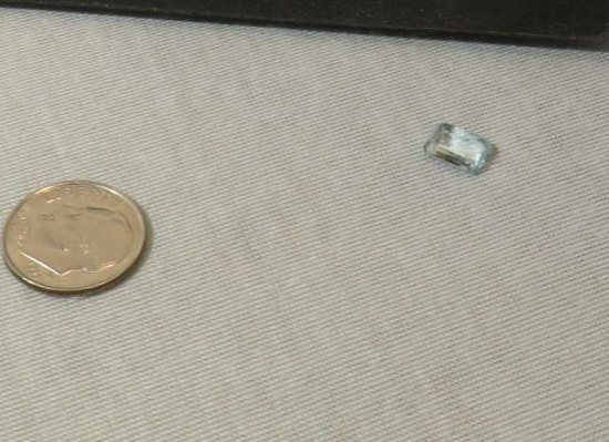 Aquamarine Light blue Emerald cut Faceted 3.5cts