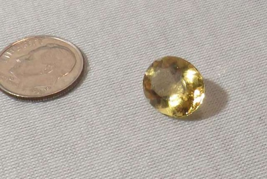 Aquamarine Yellow Oval Faceted