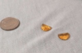 Citrine Golden yellow Half moon Faceted 10mm x 7mm