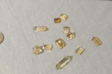 Citrine Light yellow Emerald cut & Cushion square Assorted sizes 44.94cts