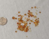 Citrine Light yellow to orange Round Cabochon Assorted sizes 14.45cts