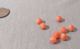 Coral, Drilled Orange-white Round