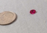Corundum, Synthetic Red Oval Faceted 6mm x 4mm