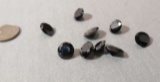 Cubic zirconia Black Oval 10mm x 12mm
