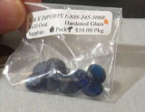 Cubic zirconia Dark blue Oval 8mm x 10mm pack of 9 stones