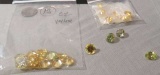 Cubic zirconia Lemon-yellow Round Assorted sizes  package of 25 stones