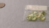 Cubic zirconia Light Peridot Round 10mm pack of 9 stones
