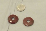 Agate Red/brown Rondelle 2mm