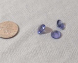 Cubic zirconia Purple/blue Round and trillion Assorted sizes