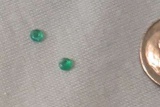 Emerald Green Round Faceted Melee