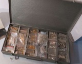 divided metal small parts box of findings Gold-filled, Goldplate, Silver tone, Sterling Earring back
