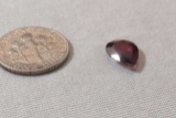 Garnet Red, dark  Teardrop Faceted 10.85mm x 7.85mm x 3.11mm 2.33cts