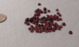 Garnet Rhodolite Round cabochon 4mm-6.5mm 48.13cts