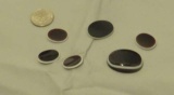 Agate, layered Brown oval Assorted sizes