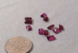 Garnet Rhodolite Emerald cut Faceted 6mm x 4mm 7.42cts