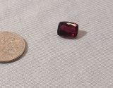 Garnet Rhodolite Emerald cut Faceted 11mm x 7mm
