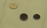 Agate, layered Brown/white Round Cabochon