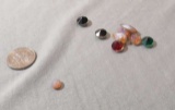 group of 9 Glass Mixed Assorted shapes Cabochon  sizes