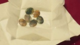 Agate, Moss Oval Flat smooth 20mm x 15mm
