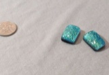 matched pairs of dichroic glass stones assorted sizes and bright colors