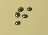 pack of 5 oval smooth Hematite Gray-silver gemstones