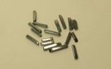 pack of 18 Hematite, Drilled Dark grey Elongated Smooth stones