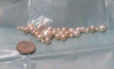 pack of 28 cultured pearls  White Round to baroque Assorted sizes