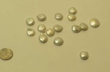 pack of 15 white round textured freshwater pearls