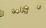 pack of 6 freshwater  white gray pearls Free form Assorted sizes