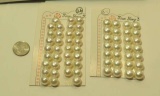 pack of 54 freshwater pearls, Half drilled White Round 9mm-9.5mm