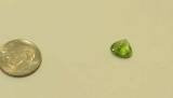Peridot Green, medium Trillion Faceted 9mm x 9mm 2.27cts