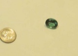 Quartz Green/blue Oval Faceted 6.14cts