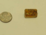 Quartz Orange Emerald cut Dendrite 18mm x 12.5mm 12.44cts