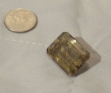 Quartz Smokey with rutile Emerald cut 20.50mm x 15.50mm 24.18cts