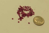 pack  of 100 Melee Ruby Red Round Faceted gemstones