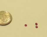 Ruby Red Round Faceted Melee