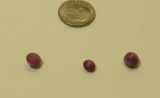 Ruby, Star Red/pink Round Cabochon Assorted sizes 5.70cts