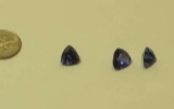 Sapphire, Synthetic Medium blue Trillion Faceted
