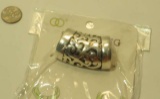 Scarf ring Silver/black 1-1/2x1”