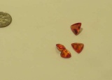 Synthetic Orange Trillion Faceted Assorted sizes