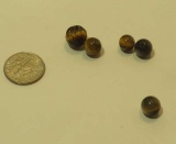 Tiger eye Round bead 1 fluted 9.70mm-4.00mm