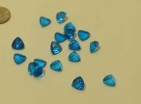 Topaz Ultra blue Trillion Faceted 9.00mm 38cts