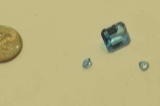 group of 3 synthetic blue Swiss topaz Assorted shapes Assorted sizes Repair quality