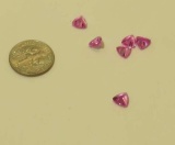 Tourmaline Pink, Bright  Trillion Faceted 6mm