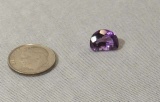 Amethyst Light purple Half moon Faceted
