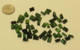 Tourmaline Iron-green Rectangle Faceted 7mm x 5mm 58.56cts