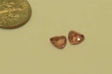 Tourmaline Pink Oval & trillion Faceted